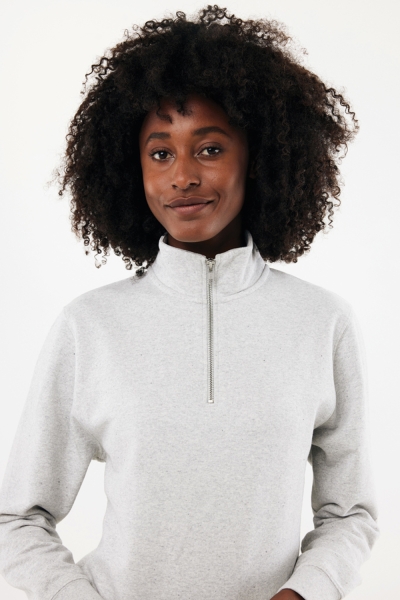 Свитшот на молнии Iqoniq Elgon из переработанного хлопка, 300 г/м²