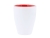 Керамическая кружка AKEBIA, 350 мл, белый/красный