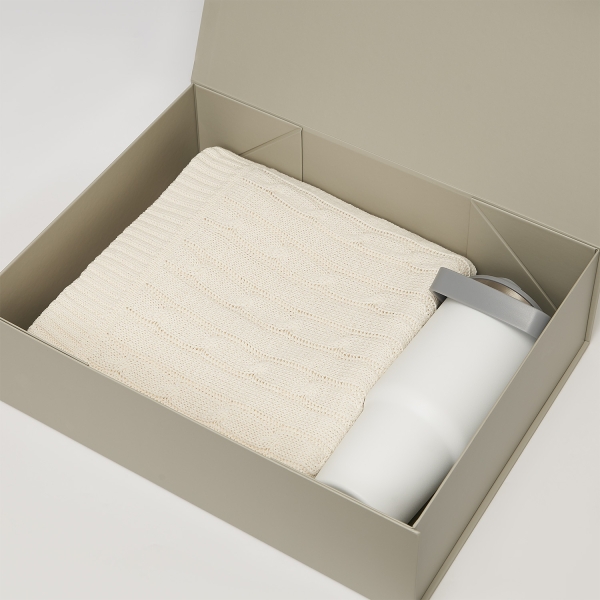 Подарочная коробка-трансформер большая, серая