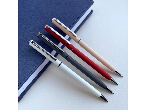 Ручка металлическая шариковая «Palermo», софт-тач, 0,7 мм,  красный