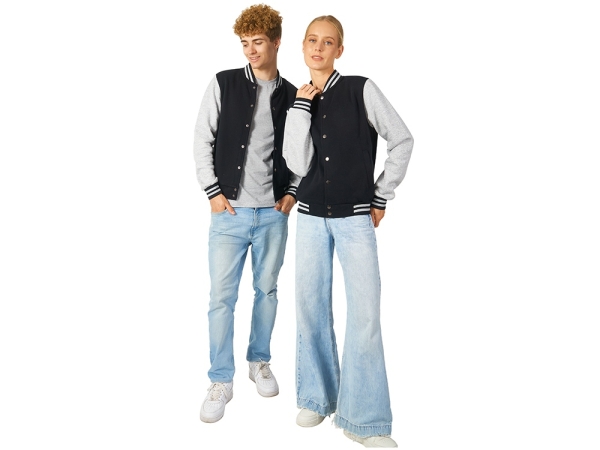 Бомбер «Oxford», черный/серый меланж, унисекс