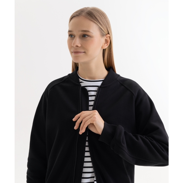 Толстовка на молнии, унисекс TORRES черная, размер L