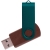 Флешка TWIST WOOD COLOR Темное дерево с зеленым 4014.32.02.8ГБ