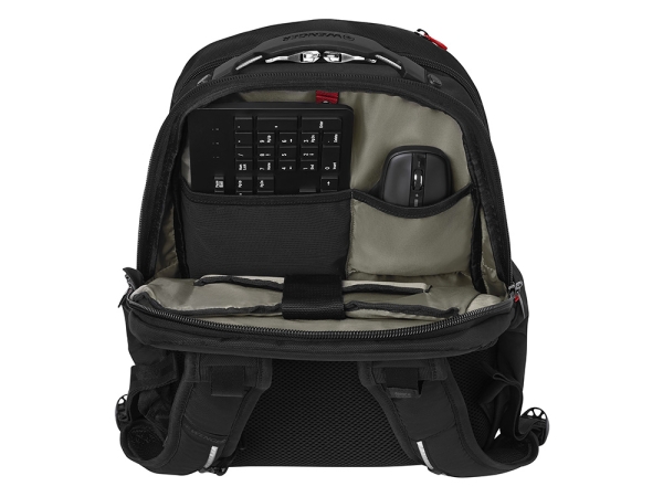 Рюкзак WENGER Cosmic 17", чёрный, переработанный ПЭТ/ПВХ/полиэстер, 34 x 23 x 49 см, 30 л