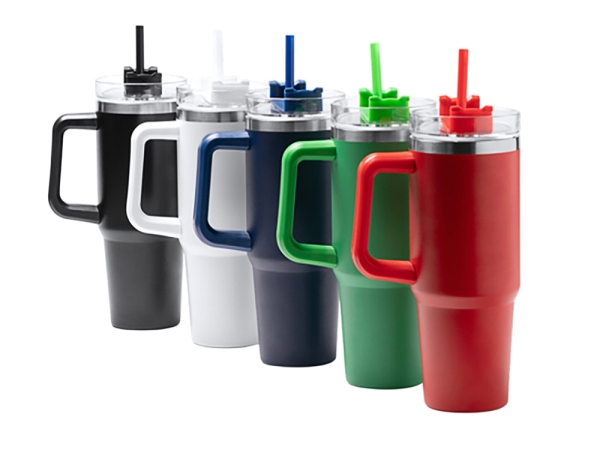 Термокружка «Крэнстон» с двойными стенками из переработанной нержавеющей стали, черный