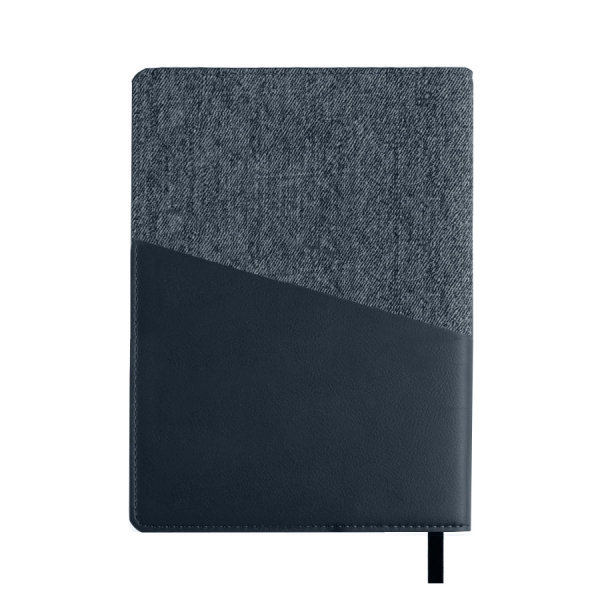 Ежедневник недатированный DENIM, серый, формат А5, блок в линейку
