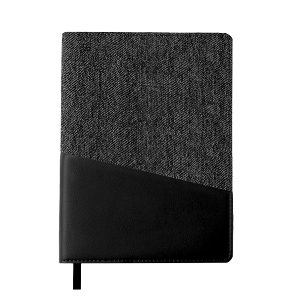 Ежедневник недатированный DENIM, серый, формат А5, блок в линейку