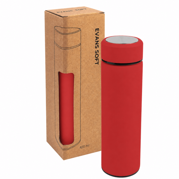 Термос EVANS SOFT 420мл. Красный 6200.03