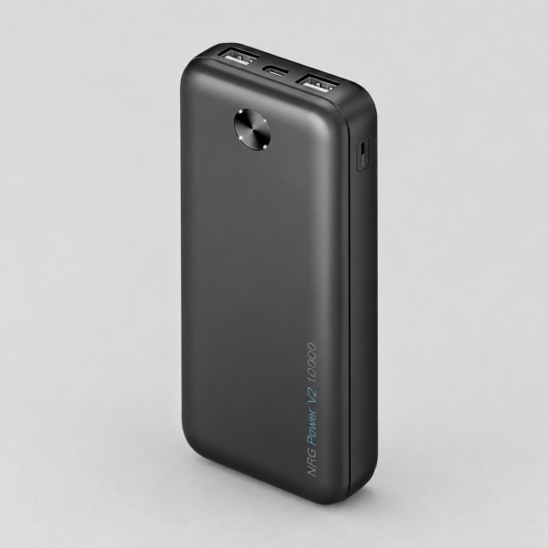 Внешний АКБ NRG Power V2 10000 мА-ч, 2A, 2xUSB, черный, Deppa