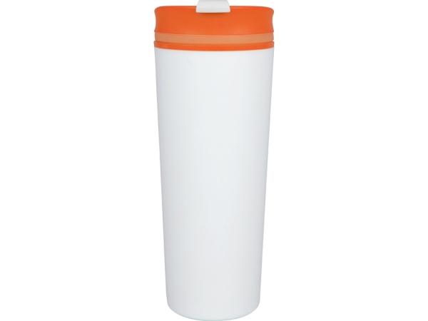 Термокружка «Brite» 500мл, белый/оранжевый
