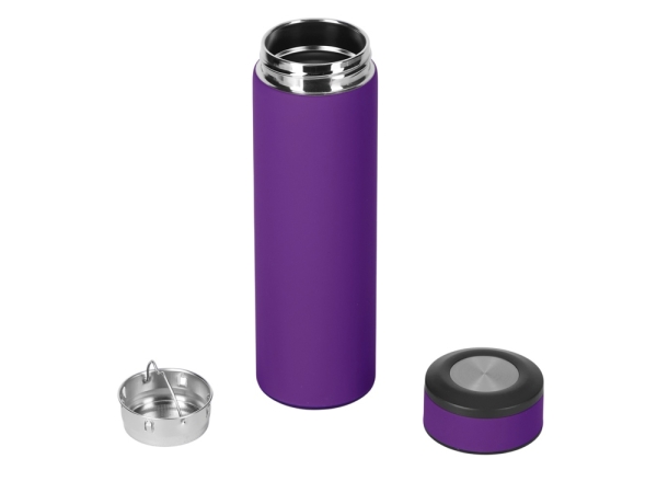 Вакуумный термос "Vacuum Flask C1", soft touch, 420мл, фиолетовый