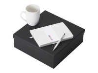 Подарочный набор с блокнотом С1, металлической ручкой и кружкой, белый