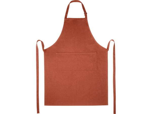 Фартук Andrea плотностью 240 г/м² с регулируемой завязкой на шее - Brick