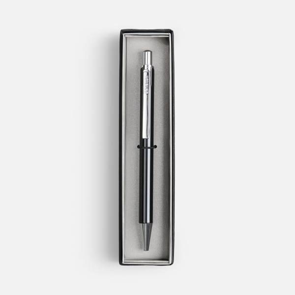 Ручка шариковая Arvent Glossy в футляре, черная