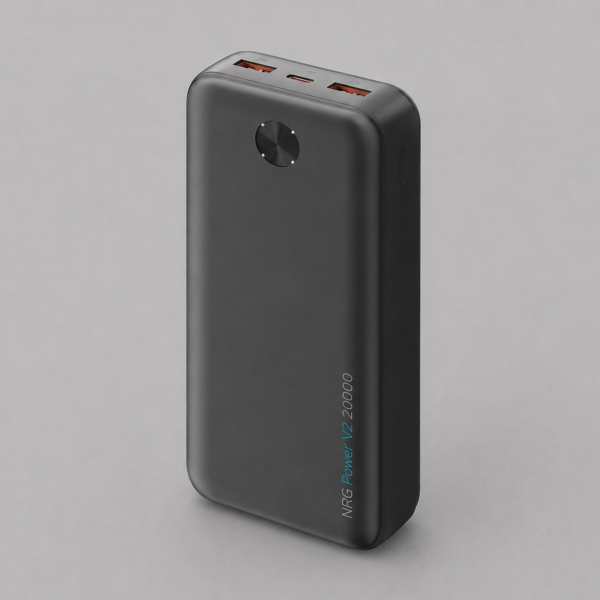 Внешний АКБ NRG Power V2 20000 мА-ч, 2A, 2xUSB, черный, Deppa