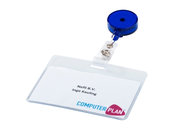 Держатель для бейджа или карты доступа Lech, синий прозрачный