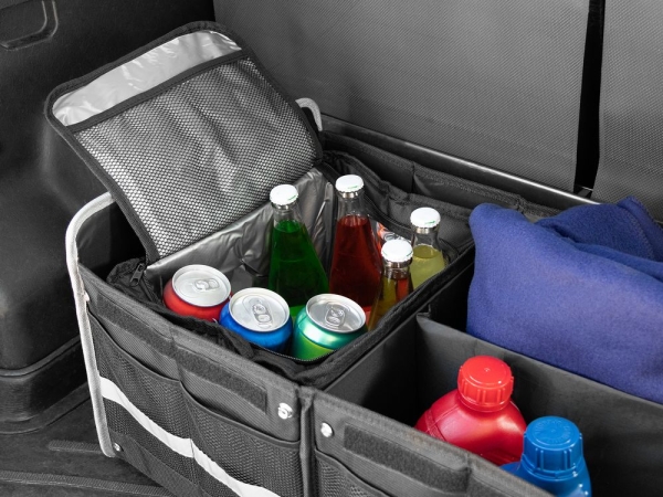 Органайзер в багажник с сумкой-холодильником Arranger, черный с серым