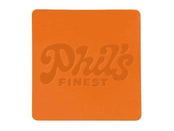 ПАТЧ КВАДРАТ soft-touch (оранжевый ) 5,5 х 5,5 см