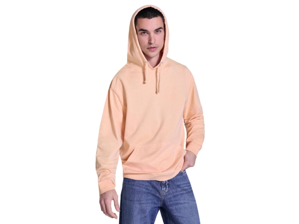 Толстовка с капюшоном «KENIA» унисекс, светло-абрикосовый выстиранный