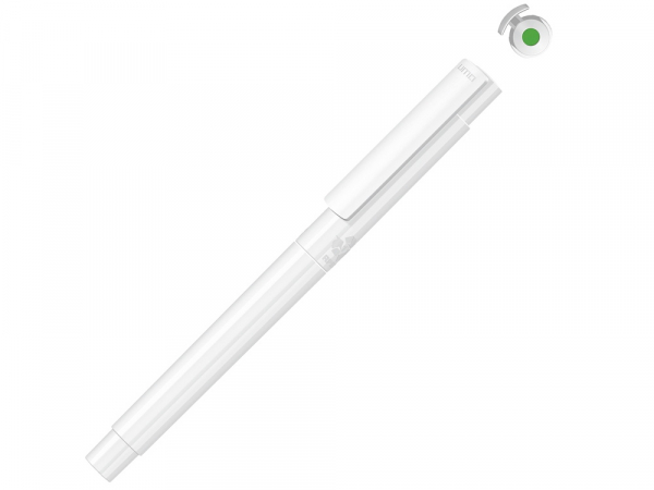 Капиллярная ручка в корпусе из переработанного материала rPET "RECYCLED PET PEN PRO FL», белый с салатовым