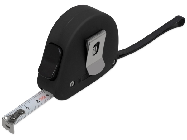 Рулетка 3м "Meter", софт-тач, черный
