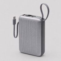 Внешний АКБ NRG Turbo Cable 20000 mAh, 22,5Вт, графит, Deppa