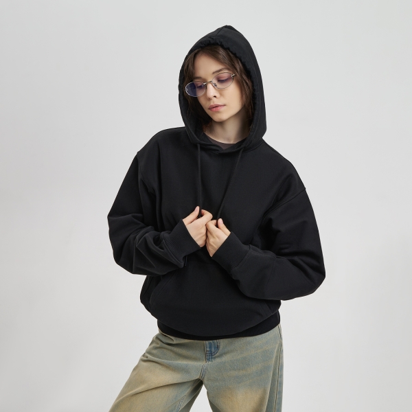 Худи релакс унисекс ADVENTURE, черный, размер M/L