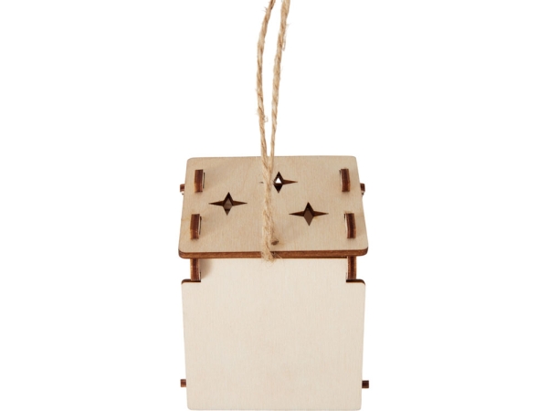 Подвеска с подсветкой домик (с мерцающей свечкой)