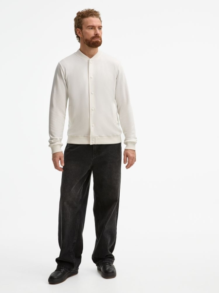 Бомбер унисекс Nuppu, молочно-белый