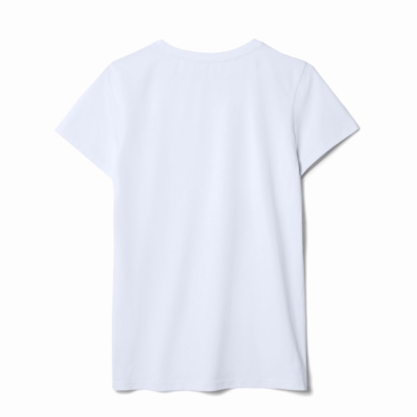 Футболка женская T-bolka Stretch Lady, белая (холодный оттенок)