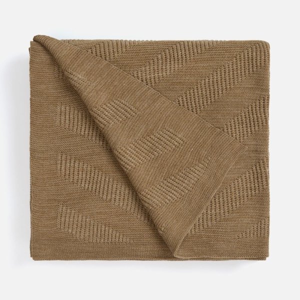 Плед Locus Solus, коричнево-бежевый меланж