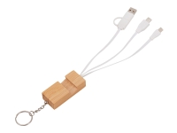 Универсальный кабель с подставкой 4-в-1 «Unicable», белый Универсальный кабель с подставкой 4-в-1 «Unicable», белый