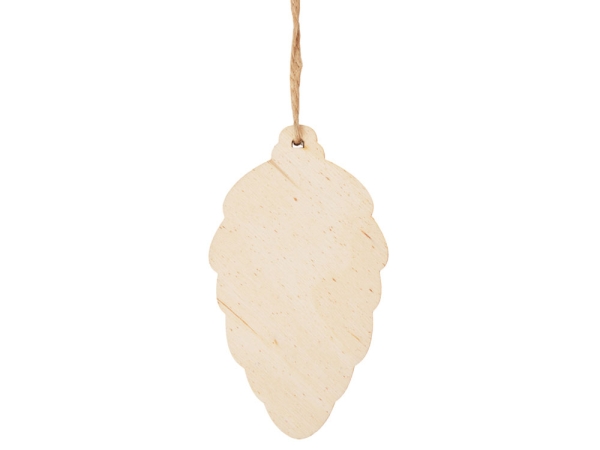 Подвеска шишка с цветной подложкой, коричневая подложка