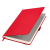 Ежедневник Alpha недатированный, красный/серый