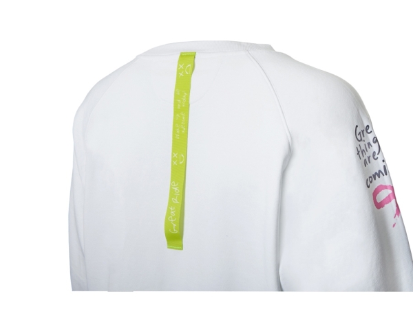 Свитшот оверсайз с рукавом реглан «Belgrade», унисекс, белый, ДТФ текстиль