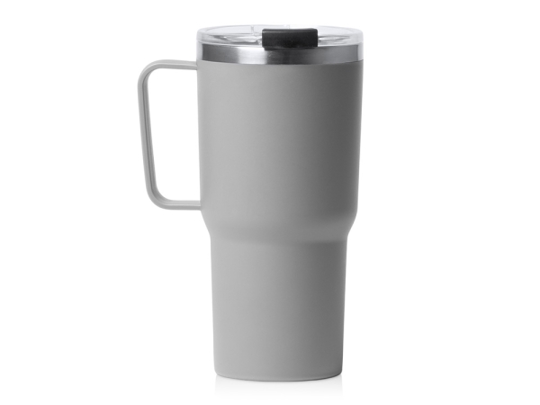 Термокружка «Кенчер» с двойными стенками из нержавеющей стали 304 и полипропилена, серый