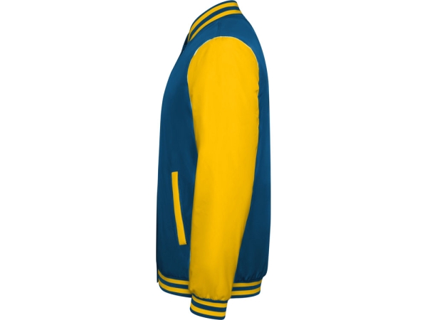 Бомбер утепленный «California» унисекс, кобальтовый/золотисто-желтый