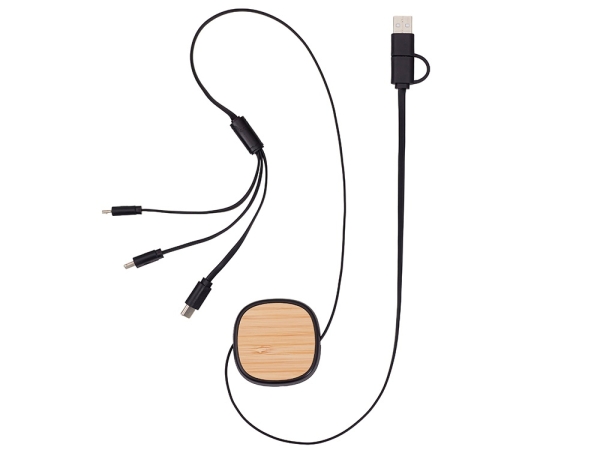 Универсальный кабель с ретрактором 3-в-1 «Retrax», черный