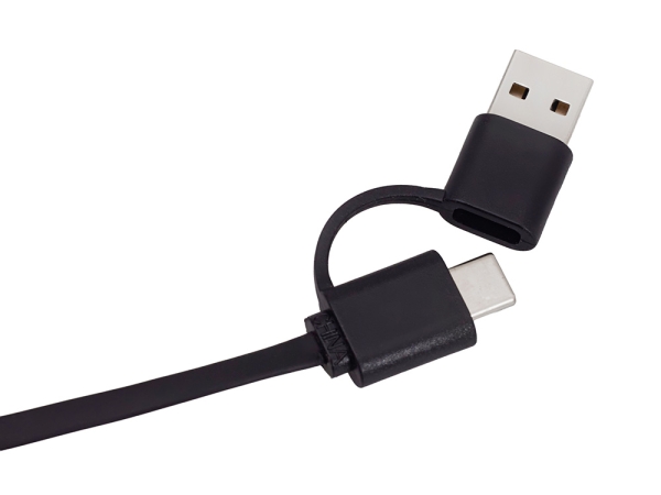 Универсальный кабель с ретрактором 3-в-1 «Retrax», черный