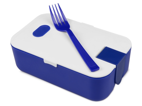 Подарочный набор с бутылкой для воды. блокнотом, ручкой и ланчбоксом,синий