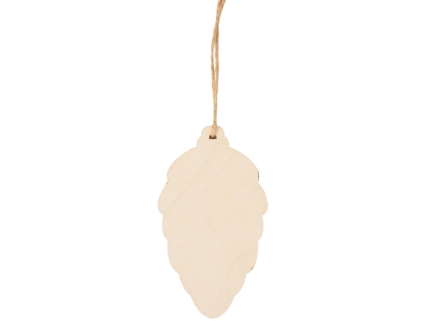 Подвеска шишка с цветной подложкой, красная подложка