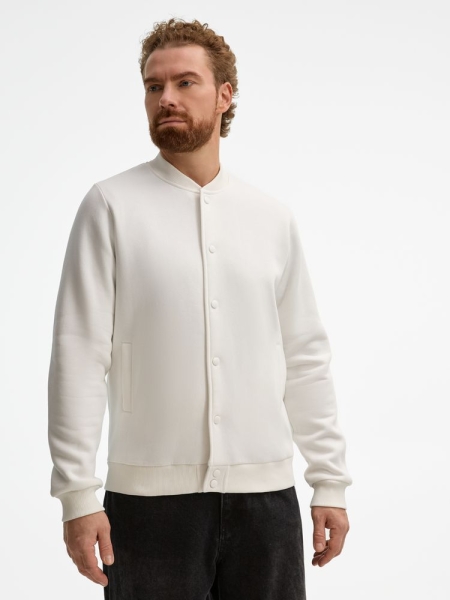 Бомбер унисекс AtmosWear, молочно-белый