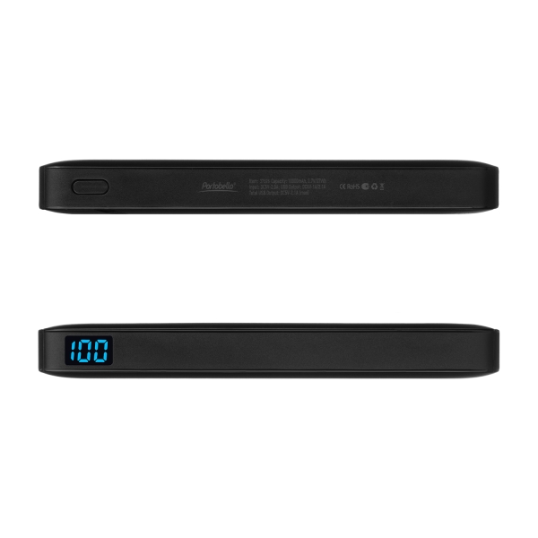 Внешний аккумулятор с цветной подсветкой Ancor Max Plus 10000 mAh, черный