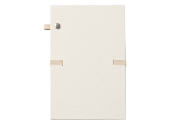 Блокнот с подставкой для телефона из пробки "Milky S", молочно-белый