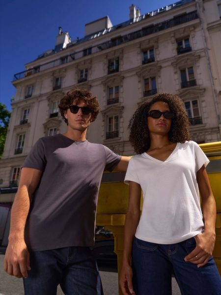 Футболка унисекс Regent с V-образным вырезом, красная