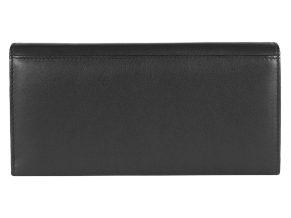 Кошелёк BUGATTI Vertice, чёрный, натуральная воловья кожа, 19,2х3х9,3 см