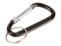 Брелок-карабин из переработанного алюминия "Alumina", черный Брелок-карабин из переработанного алюминия "Alumina", черный