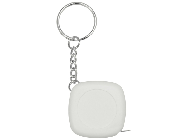 Брелок-рулетка 1м "Block", белый