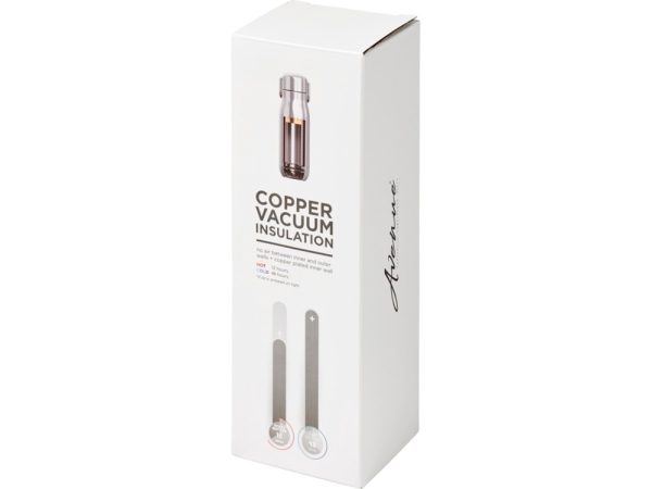 Спортивная бутылка Yuki объемом 350 мл с медной вакуумной изоляцией, серый