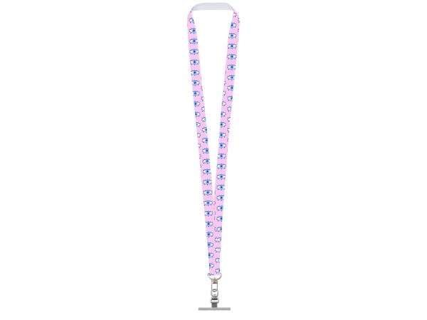 Ланъярд 2,5 см под сублимацию с трендовым карабином и металлическим держателем для телефона